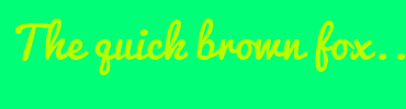 Image with Font Color B7FC00 and Background Color 00FF76